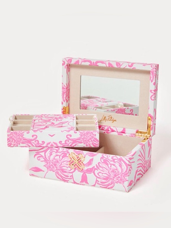 Lilly Pulitzer Accessories - 🎀 RARE Lilly Pulitzer Pink Floral Jewelry Box🎀